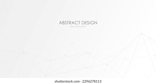 Technology abstract lines and dots connection background. Big data visualization. Information analytics concept.