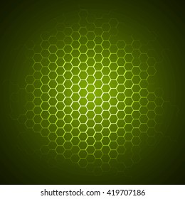 technology abstract lines. hexagonal moving lines.