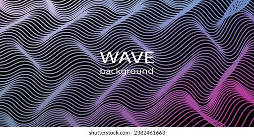 Technology abstract lines on black background. Undulate colorful Wave Swirl, frequency sound wave, twisted curve lines with blend effect abstract vektor colorful lines wave arts 

