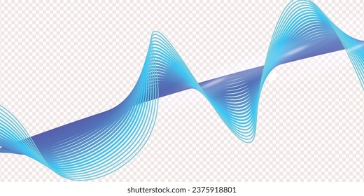 Technology abstract lines on white background. Undulate Grey Wave Swirl, frequency sound wave, twisted curve lines with blend effec