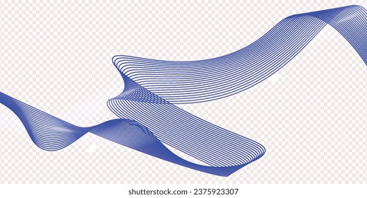 Technology abstract lines on white background. Undulate Grey Wave Swirl, frequency sound wave, twisted curve lines with blend effec