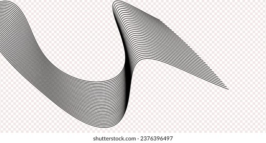 Technology abstract lines on white background. Undulate Grey Wave Swirl, frequency sound wave, twisted curve lines with blend effect abstract vektor lines wave 