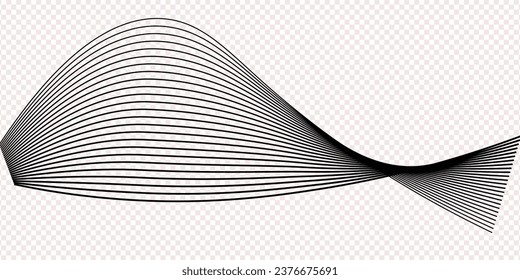 Technology abstract lines on white background. Undulate Grey Wave Swirl, frequency sound wave, twisted curve lines with blend effect abstract vektor textures line wave