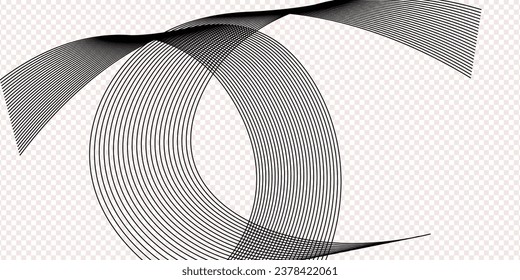 Technology abstract lines on white background. Undulate Grey Wave Swirl, frequency sound wave, twisted curve lines with blend effect abstract vektor lines wave