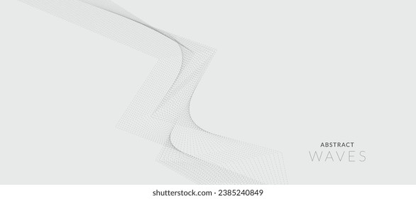 Technology abstract lines on white background. Frequency sound wave, twisted curve lines with blend effect.