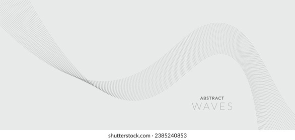 Technology abstract lines on white background. Frequency sound wave, twisted curve lines with blend effect.