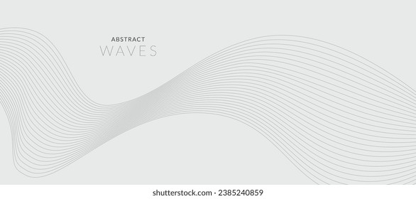 Technology abstract lines on white background. Frequency sound wave, twisted curve lines with blend effect.