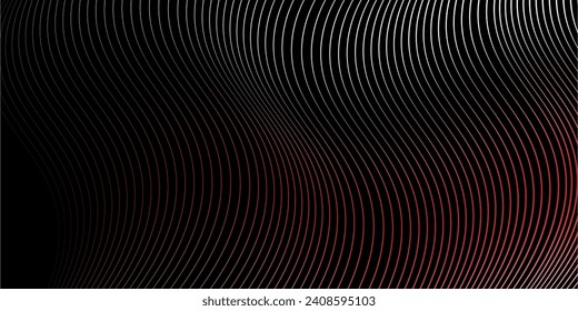 Tecnología líneas abstractas sobre fondo blanco. Giro ondulado de onda gris, onda de sonido de frecuencia, líneas de curva retorcidas con efecto de mezcla líneas de onda de las artes