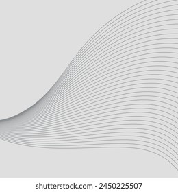 Technology abstract lines on white background. Abstract white blend digital technology flowing wave lines background. wavy pattern, stylish line art and web background design.