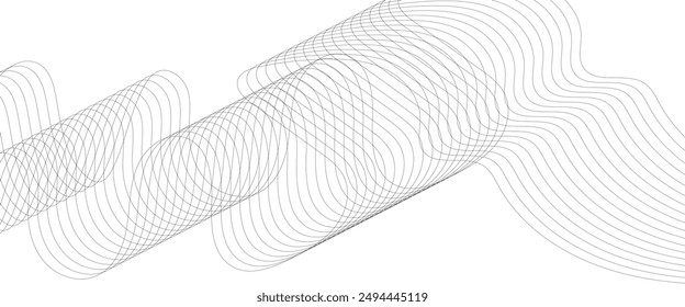 Technology abstract lines on white background. Abstract white blend digital technology flowing wave lines background. Modern glowing moving lines design. Modern white moving lines design element.	