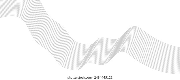 Technology abstract lines on white background. Abstract white blend digital technology flowing wave lines background. Modern glowing moving lines design. Modern white moving lines design element.	