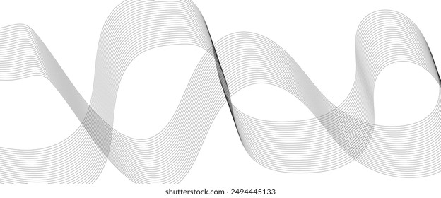 Technology abstract lines on white background. Abstract white blend digital technology flowing wave lines background. Modern glowing moving lines design. Modern white moving lines design element.	