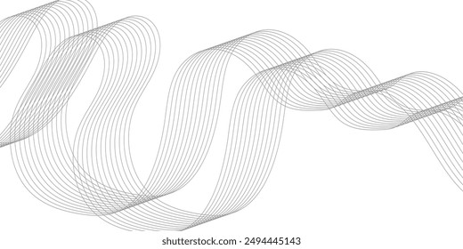 Technologie abstrakte Zeilen auf weißem Hintergrund. Abstrakte White Blend Digitaltechnologie fließende Wellenlinien Hintergrund. Moderne glühende bewegliche Linien Design. Modernes Designelement für bewegliche Linien in Weiß.	