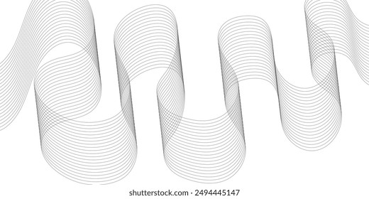 Technology abstract lines on white background. Abstract white blend digital technology flowing wave lines background. Modern glowing moving lines design. Modern white moving lines design element.	