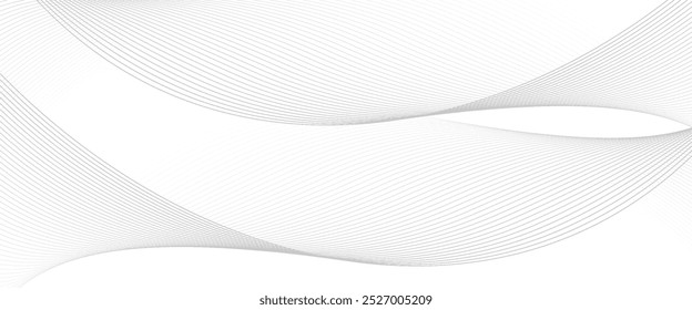 Tecnología líneas abstractas sobre fondo blanco. Abstractas mezcla blanca de tecnología digital que fluye líneas de onda de fondo. Líneas móviles brillantes modernas