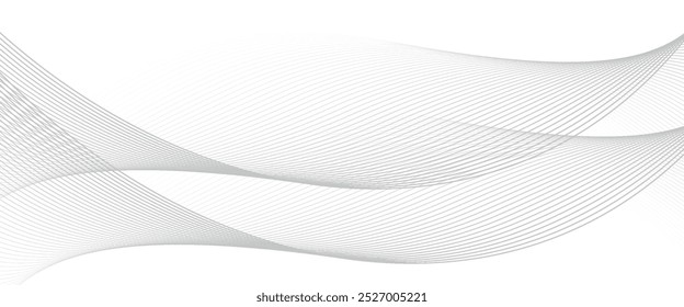 Tecnología líneas abstractas sobre fondo blanco. Abstractas mezcla blanca de tecnología digital que fluye líneas de onda de fondo. Líneas móviles brillantes modernas
