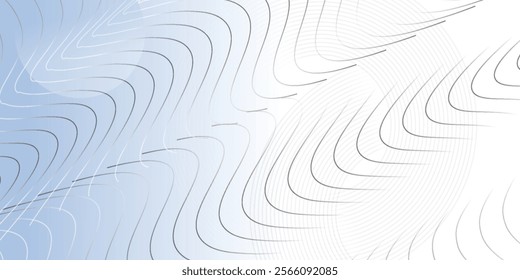 Technology abstract lines on white background. Abstract white blend digital technology flowing wave lines background. Modern glowing moving lines design. Modern white moving lines design element.