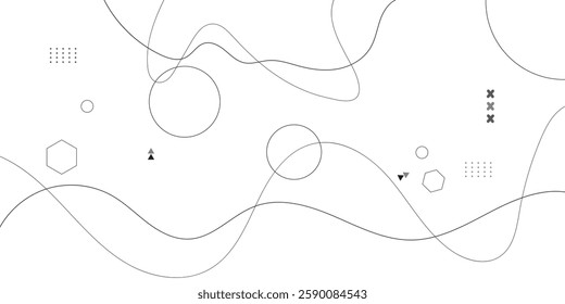 Technology abstract lines on white background. Undulate Grey Wave Swirl, frequency sound wave, twisted curve lines with blend effect.eps10