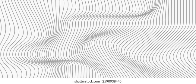 Technology abstract lines on white background. Abstract white blend digital technology flowing wave lines background. Modern glowing moving lines design. Modern white moving lines design element.