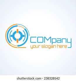 Technology abstract logo icon