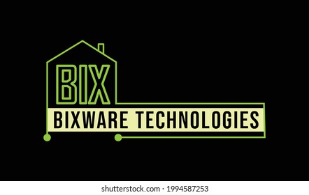 Ilustración del logotipo abstracto de la tecnología - moderno y llamativo 