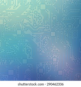 Technology Abstract Motherboard Illustration Background. Vector Graphic Template.