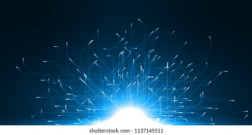 abstracto tecnológico de partículas en movimiento con senderos de energía. adecuado para temas de datos, Internet, energía, digital y tecnología.