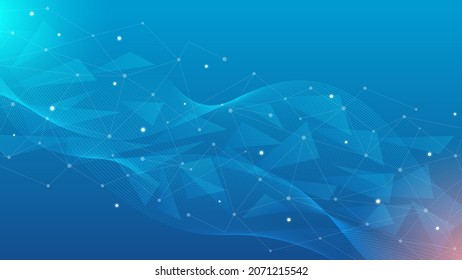 technology abstract network blue background
