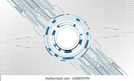 Technology abstract touching system background template copy space vector design