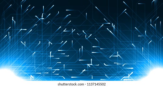 technology abstract of two source and moving particules with energy trails. suitable for data, internet, energy, digital and technology themes.
