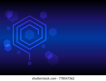 Technology Abstract Vector background with question mark symbol and hexagon set, Innovative concept.