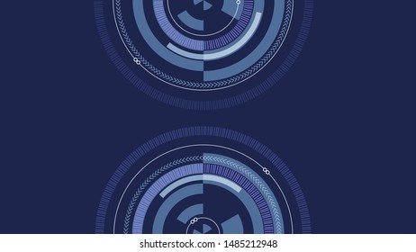 Technology abstract visualization. Elements with lines, circles and dots array. Technology abstract connection complex. Visual concept. Graphic abstract background. Vector illustration. Eps 10