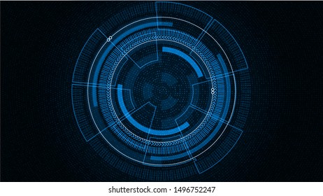 Technology abstract visualization. Elements with lines, circles and dots array. Technology abstract connection complex. Visual concept. Graphic abstract background. Vector illustration. Eps 10