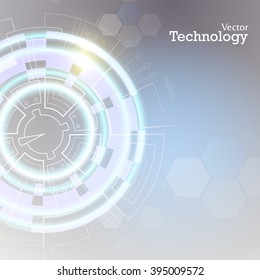 Technology abstract white background bright glare vector illustration