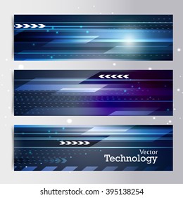 Technology abstract white background bright glare vector illustration. Banner.