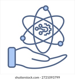Technologie Adoption Blaues Symbol, Vektorgrafik