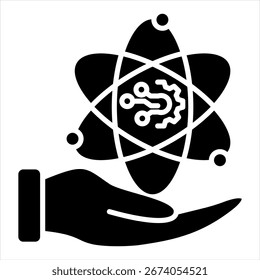 Tecnología Adopción Glifo Icono Ilustración vectorial