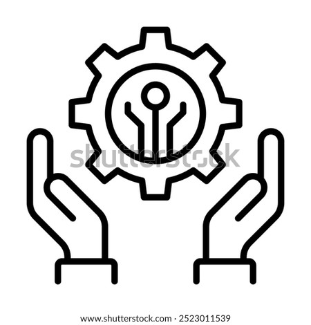 Technology Adoption icon line vector illustration