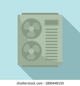Technology air conditioner icon. Flat illustration of technology air conditioner vector icon for web design