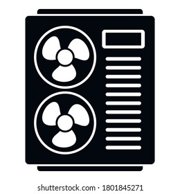 Technology air conditioner icon. Simple illustration of technology air conditioner vector icon for web design isolated on white background