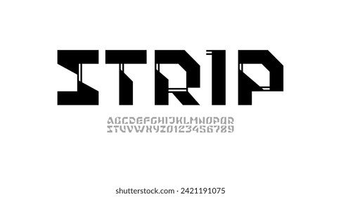 Technology alphabet, font, for your future space design made line industrial style, vector illustration 10EPS