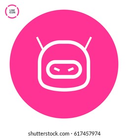 technology angry robot line vector icon