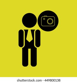 technology app connection weareable isolated, vector illustration