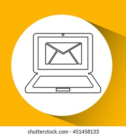 technology app connection weareable isolated, vector illustration