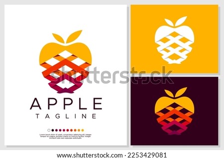 technology apple logo design. modern apple logo. apple logo branding