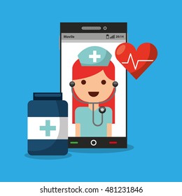 technology application medical icon vector illustration design