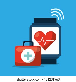 technology application medical icon vector illustration design