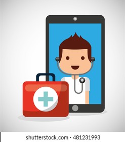 technology application medical icon vector illustration design
