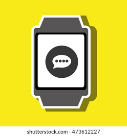 technology applications smartwatch vector illustration eps 10