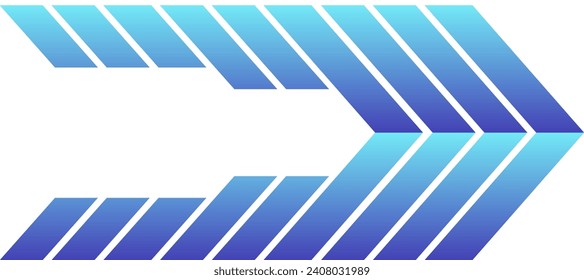 fondo de diseño de degradado azul geométrico de flecha de tecnología